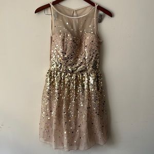 Gold Sequin Dress Brand = Delia’s